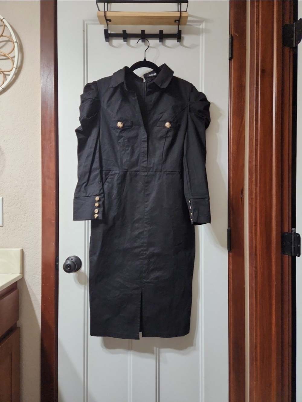 NWT Chicme Black Coat Dress - S